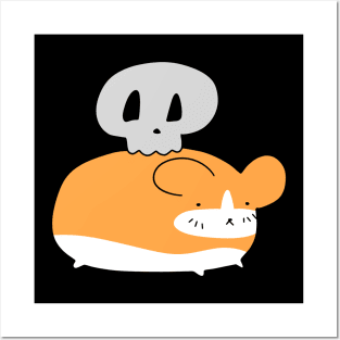 Tiny Skull and Hamster Posters and Art